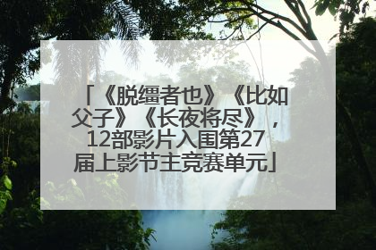 《脱缰者也》《比如父子》《长夜将尽》，12部影片入围第27届上影节主竞赛单元
