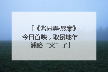 《酱园弄·悬案》今日首映，取景地乍浦路“火”了