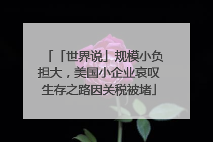 「世界说」规模小负担大，美国小企业哀叹生存之路因关税被堵