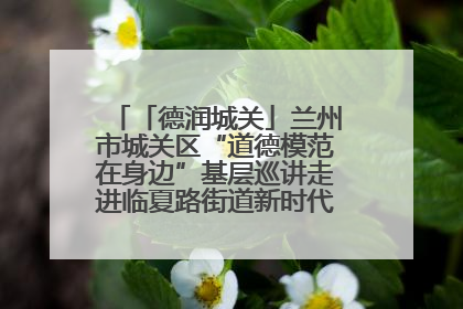 「德润城关」兰州市城关区“道德模范在身边”基层巡讲走进临夏路街道新时代文明实践所