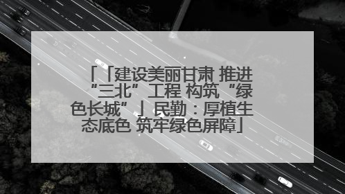 「建设美丽甘肃 推进“三北”工程 构筑“绿色长城”」民勤：厚植生态底色 筑牢绿色屏障