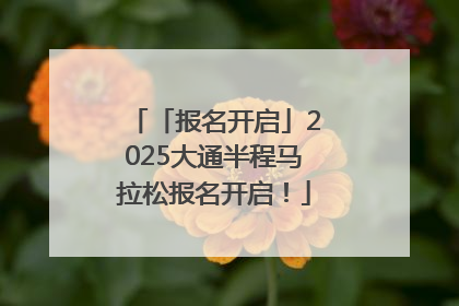 「报名开启」2025大通半程马拉松报名开启！