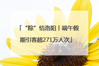 “粽”情洛阳丨端午假期引客超271万人次