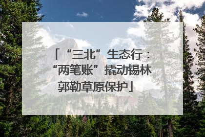 “三北”生态行：“两笔账”撬动锡林郭勒草原保护
