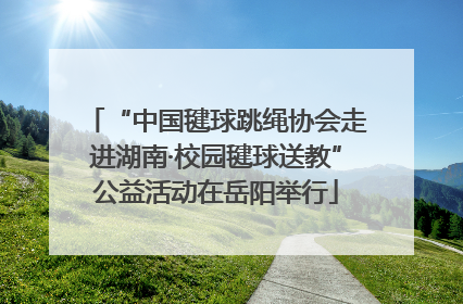 “中国毽球跳绳协会走进湖南·校园毽球送教”公益活动在岳阳举行