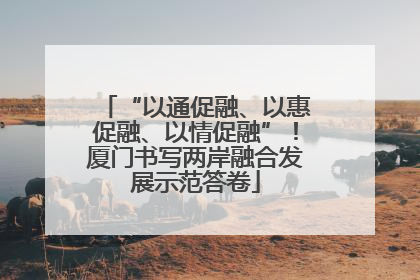 “以通促融、以惠促融、以情促融”！厦门书写两岸融合发展示范答卷