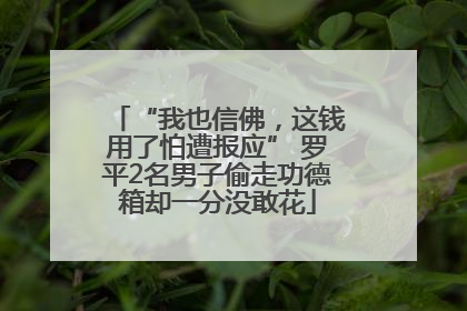 “我也信佛，这钱用了怕遭报应” 罗平2名男子偷走功德箱却一分没敢花