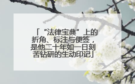 “法律宝典”上的折角、标注与便签，是他二十年如一日刻苦钻研的生动印记