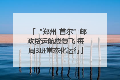 “郑州-首尔”邮政货运航线复飞 每周3班常态化运行