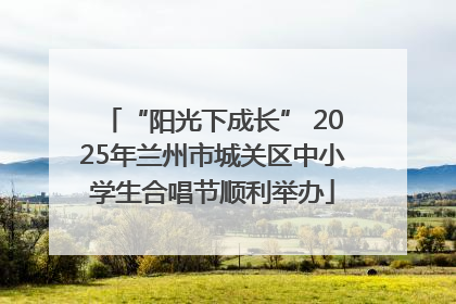 “阳光下成长” 2025年兰州市城关区中小学生合唱节顺利举办