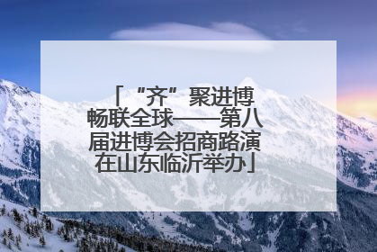 “齐”聚进博 畅联全球——第八届进博会招商路演在山东临沂举办