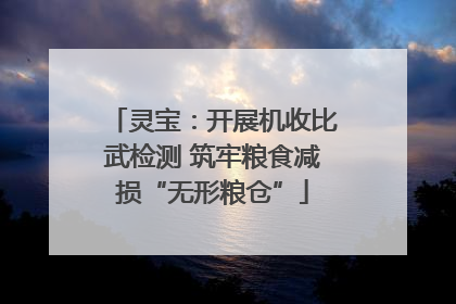 灵宝：开展机收比武检测 筑牢粮食减损“无形粮仓”