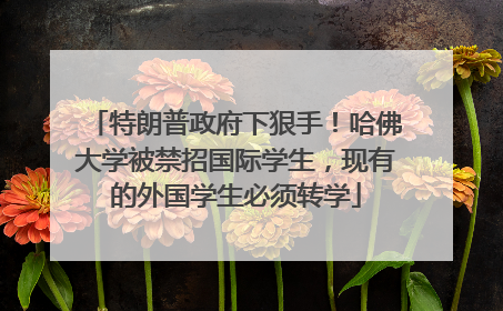 特朗普政府下狠手！哈佛大学被禁招国际学生，现有的外国学生必须转学