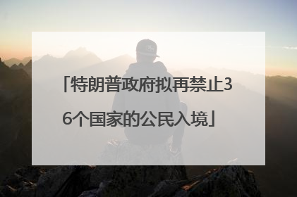 特朗普政府拟再禁止36个国家的公民入境