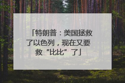 特朗普：美国拯救了以色列，现在又要救“比比”了