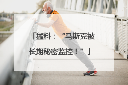 猛料：“马斯克被长期秘密监控！”