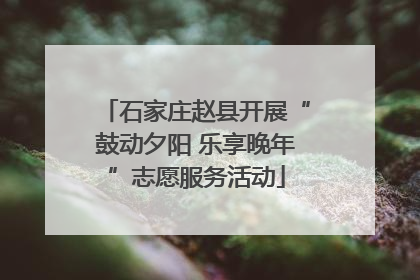 石家庄赵县开展“鼓动夕阳 乐享晚年”志愿服务活动