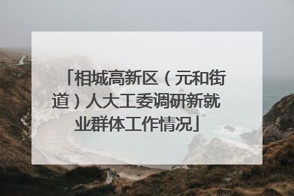 相城高新区（元和街道）人大工委调研新就业群体工作情况