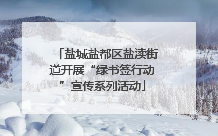 盐城盐都区盐渎街道开展“绿书签行动”宣传系列活动