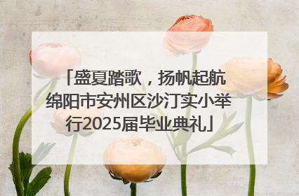 盛夏踏歌，扬帆起航 绵阳市安州区沙汀实小举行2025届毕业典礼