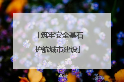 筑牢安全基石 护航城市建设