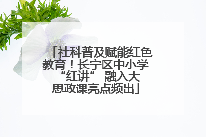 社科普及赋能红色教育！长宁区中小学 “红讲” 融入大思政课亮点频出