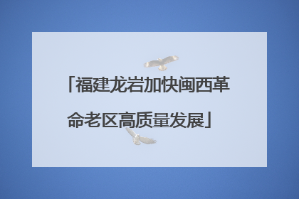 福建龙岩加快闽西革命老区高质量发展
