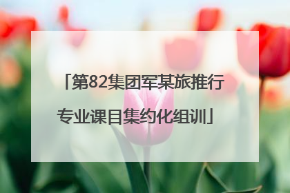 第82集团军某旅推行专业课目集约化组训