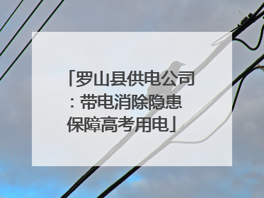 罗山县供电公司：带电消除隐患 保障高考用电