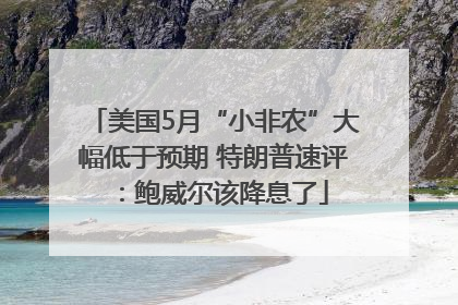 美国5月“小非农”大幅低于预期 特朗普速评：鲍威尔该降息了