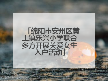 绵阳市安州区黄土镇乐兴小学联合多方开展关爱女生入户活动