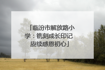 临汾市解放路小学：镌刻成长印记 赓续感恩初心