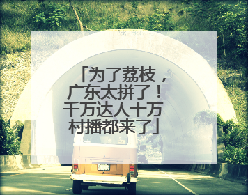 为了荔枝，广东太拼了！千万达人十万村播都来了