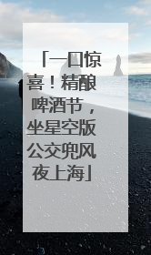 一口惊喜！精酿啤酒节，坐星空版公交兜风夜上海