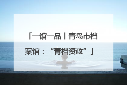 一馆一品丨青岛市档案馆：“青档资政”