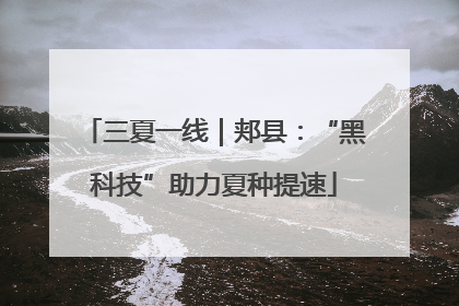 三夏一线｜郏县：“黑科技”助力夏种提速