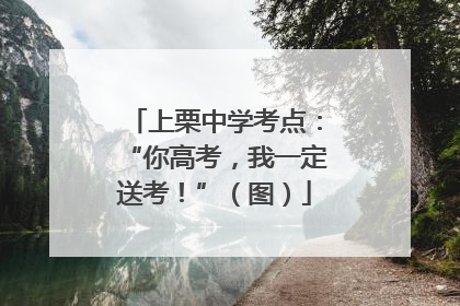 上栗中学考点：“你高考，我一定送考！”（图）