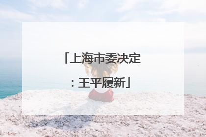 上海市委决定：王平履新