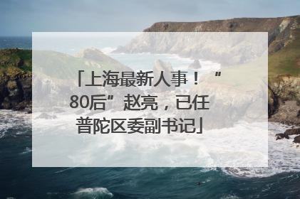 上海最新人事！“80后”赵亮，已任普陀区委副书记