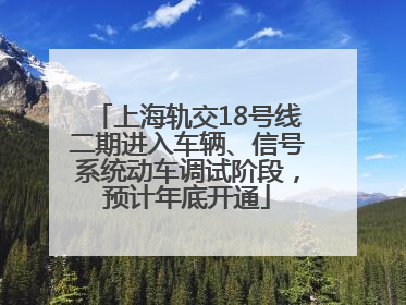 上海轨交18号线二期进入车辆、信号系统动车调试阶段，预计年底开通