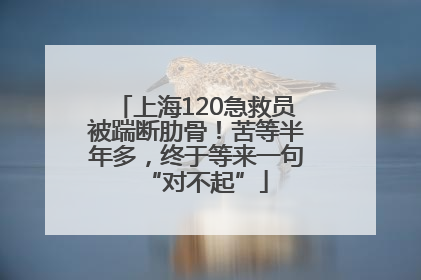 上海120急救员被踹断肋骨！苦等半年多，终于等来一句“对不起”