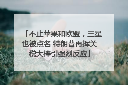 不止苹果和欧盟，三星也被点名 特朗普再挥关税大棒引强烈反应
