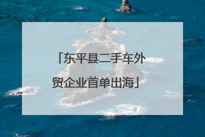 东平县二手车外贸企业首单出海