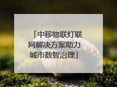 中移物联灯联网解决方案助力城市数智治理