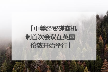中美经贸磋商机制首次会议在英国伦敦开始举行