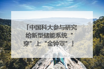 中国科大参与研究 给新型储能系统“穿”上“金钟罩”