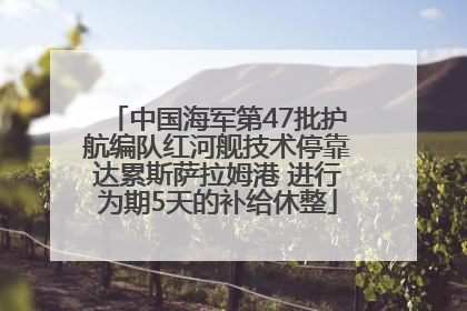 中国海军第47批护航编队红河舰技术停靠达累斯萨拉姆港 进行为期5天的补给休整