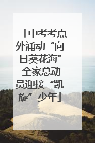 中考考点外涌动“向日葵花海” 全家总动员迎接“凯旋”少年