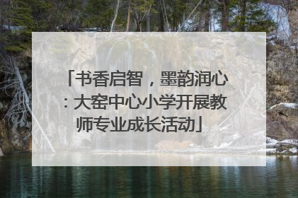 书香启智，墨韵润心：大窑中心小学开展教师专业成长活动