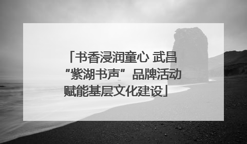 书香浸润童心 武昌“紫湖书声”品牌活动赋能基层文化建设